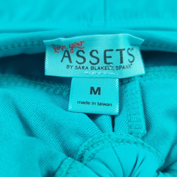 Spanx Love Your Assets Sara Blakley Turquoise Tie Summer Swim Dress M NWT - Picture 3 of 7